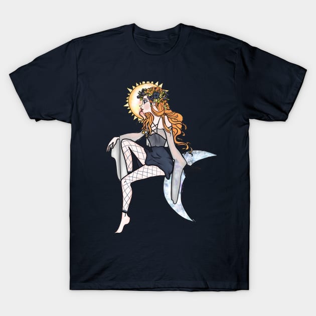 sun and moon T-Shirt by kokodiablo